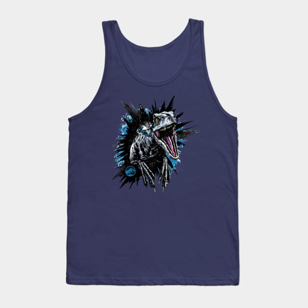 Blue the Raptor Tank Top by WorldDinosaurs